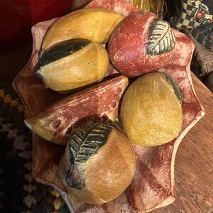 Rustic Fruit Bowl with Assorted Fruits